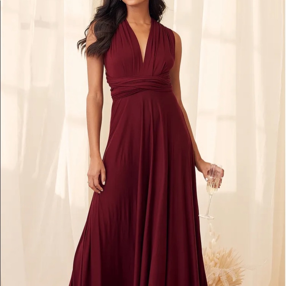 Lulus burgundy Tricks of the trade dress